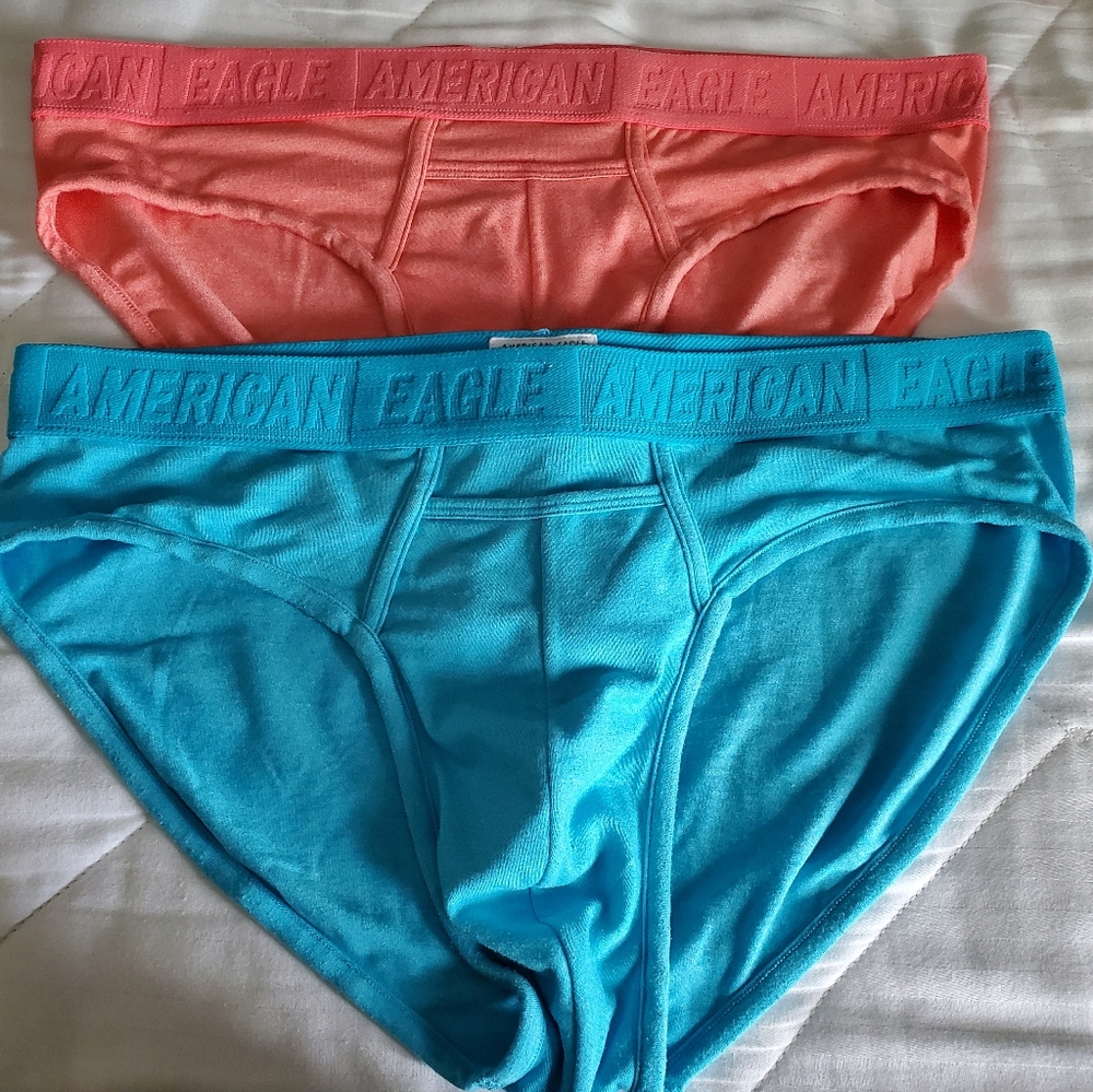 American Eagle Outfitters Coral and Blue Briefs